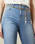 <P>Skinny Jean With Chain Belt</P>